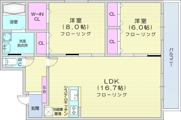 西２８丁目駅 徒歩26分 1階の物件間取画像